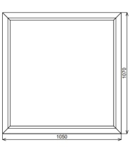 Пластиковое окно глухое 1050х1070 мм