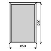 Пластиковое окно глухое 850х1290 мм