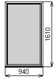 Пластиковое окно глухое 940х1610 мм