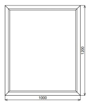 Пластиковое окно глухое 1000х1200 мм