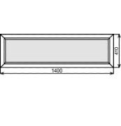 Пластиковое окно глухое 1400х410 мм