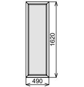 Пластиковое окно глухое 490х1620 мм