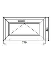 Пластиковое окно откидное фрамужное 770х430 мм