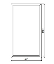Пластиковое окно глухое 800х1400 мм