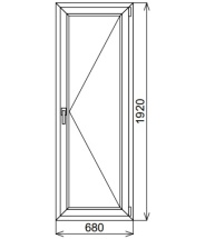 Балконная пластиковая дверь 680х1920 мм