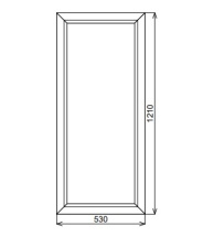 Пластиковое окно глухое 530х1210 мм