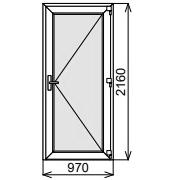 Входная ПВХ дверь 970х2160 мм