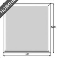 Пластиковое окно глухое 1170х1230 мм
