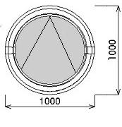 Пластиковое круглое окно диаметром 1000 мм