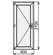 Входная ПВХ дверь 900х2100 мм