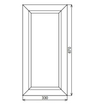 Пластиковое окно глухое 330х670 мм