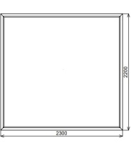 Пластиковое панорамное окно 2300х2200 мм