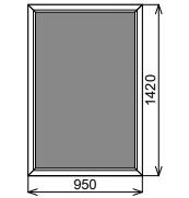 Пластиковое окно глухое 950х1420 мм