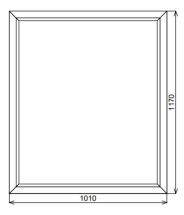Пластиковое окно глухое 1010х1170 мм