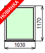 Готовое пластиковое окно 1030x1170 мм